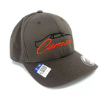 Chevy Camaro Hat Cap Gray Black Silhouette Script Emblem (2010–2015)