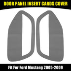 Pair Microfiber Leather Door Panel Insert Cards for Ford Mustang 