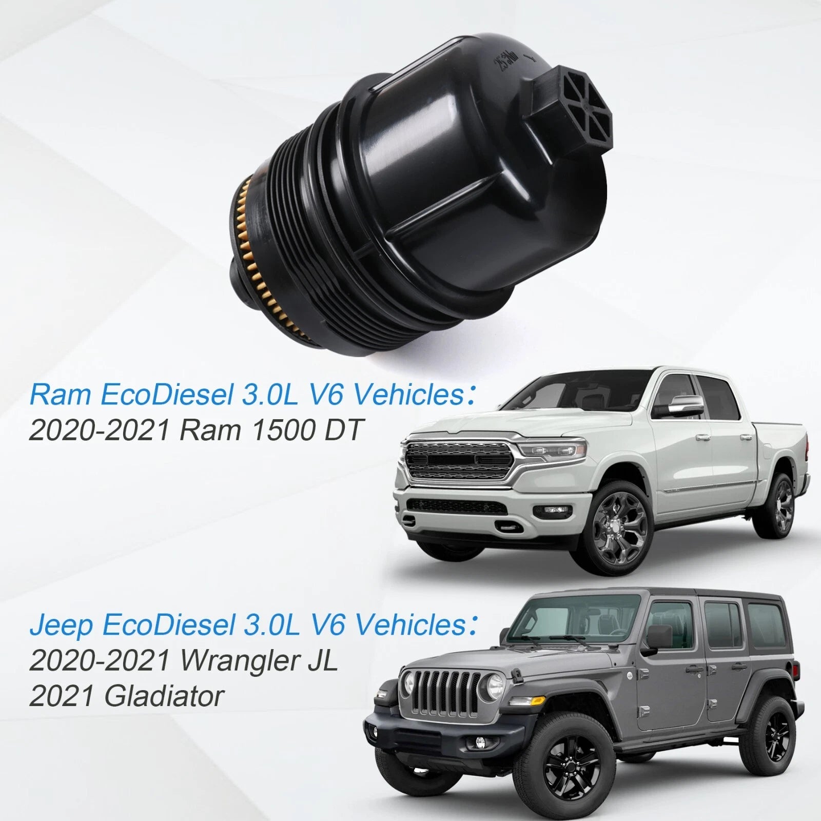 Engine Oil Filter for Jeep Wrangler Ram 1500 (2020-2021) Diesel
