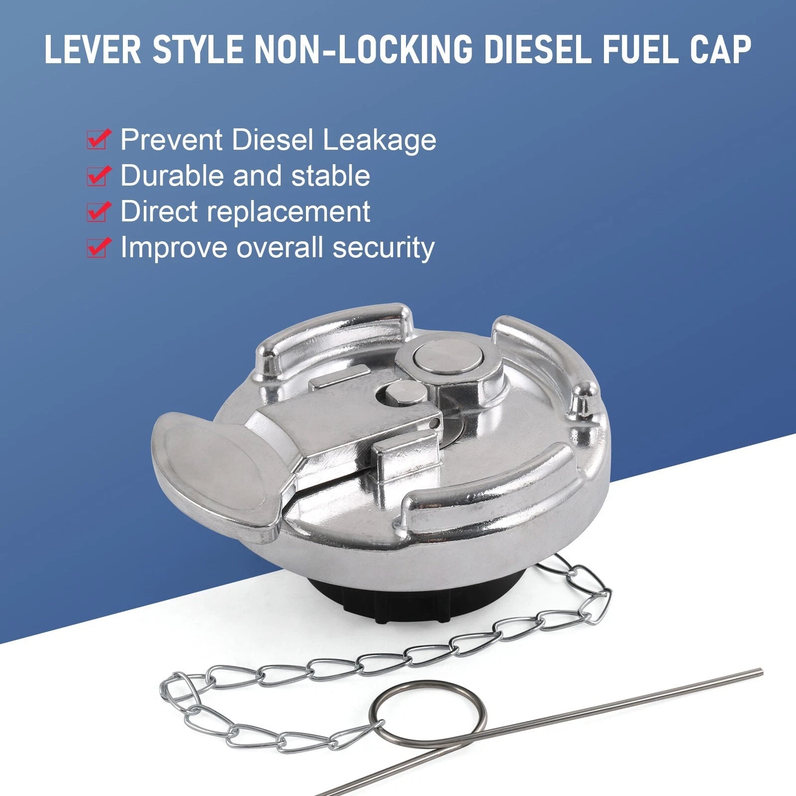 2Pcs Aluminum Diesel Fuel Cap for Peterbilt