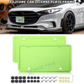 2-Pack Universal License Plate Frame for Green Silicone (—)