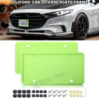 2-Pack Universal License Plate Frame for Green Silicone (—)