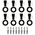 Set of 8 NGK Laser Iridium Spark Plugs & Coil Boots for IS F LS460 LS600h (2008–2017)