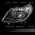 OE Style Black Housing Clear Corner Headlight for Ram Promaster 1500-3500 (2014–2022)