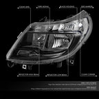 OE Style Black Housing Clear Corner Headlight for Ram Promaster 1500-3500 (2014–2022)