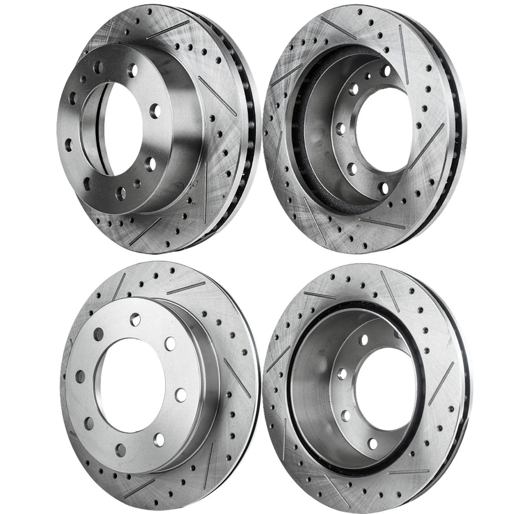 Brake Disc Set for Chevy Silverado 1500 (2004–2005) Drilled and Slotted