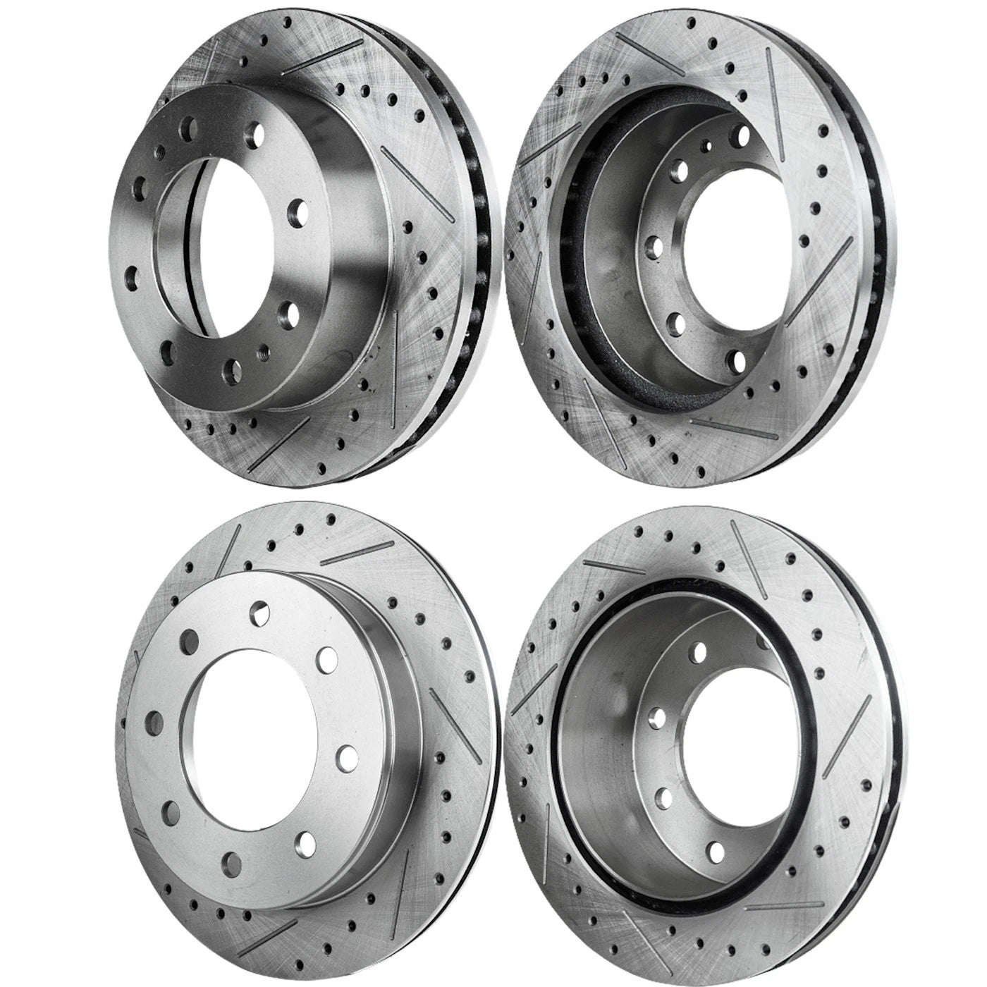 Brake Disc Set for Chevy Silverado 1500 (2004–2005) Drilled and Slotted