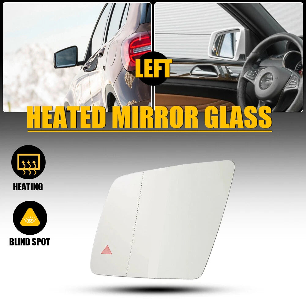 Driver Side Rearview Mirror Glass with Blind Spot for Mercedes W166 (2012â2019)