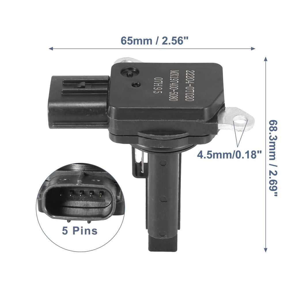 MAF Mass Air Flow Meter Sensor for Toyota Matrix Corolla (2009–2012) 22204-0T020