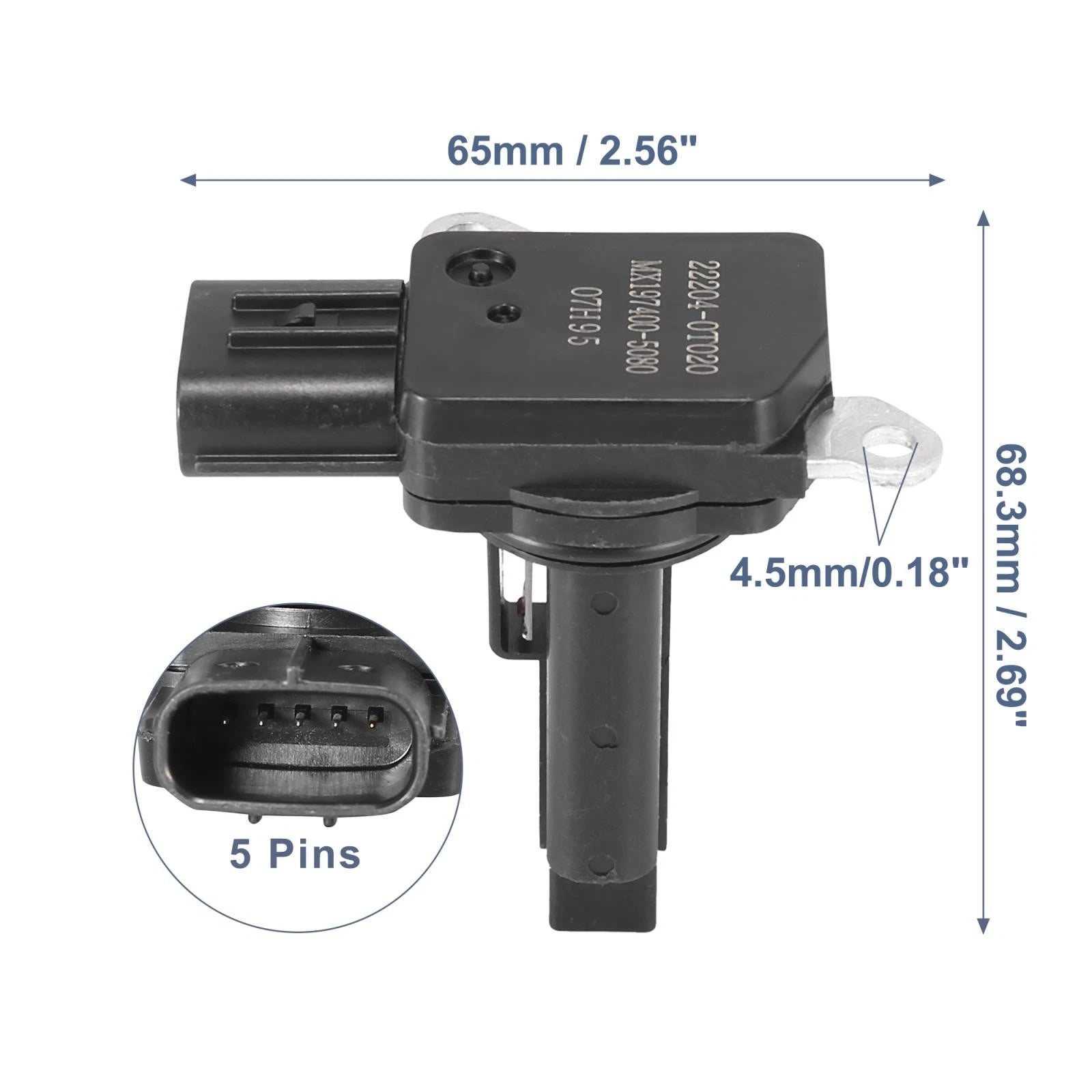 MAF Mass Air Flow Meter Sensor for Toyota Matrix Corolla (2009–2012) 22204-0T020