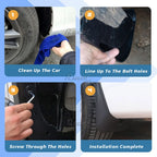 Set of 4 Black Mud Flaps Splash Guards for Toyota RAV4 (2019–2023)