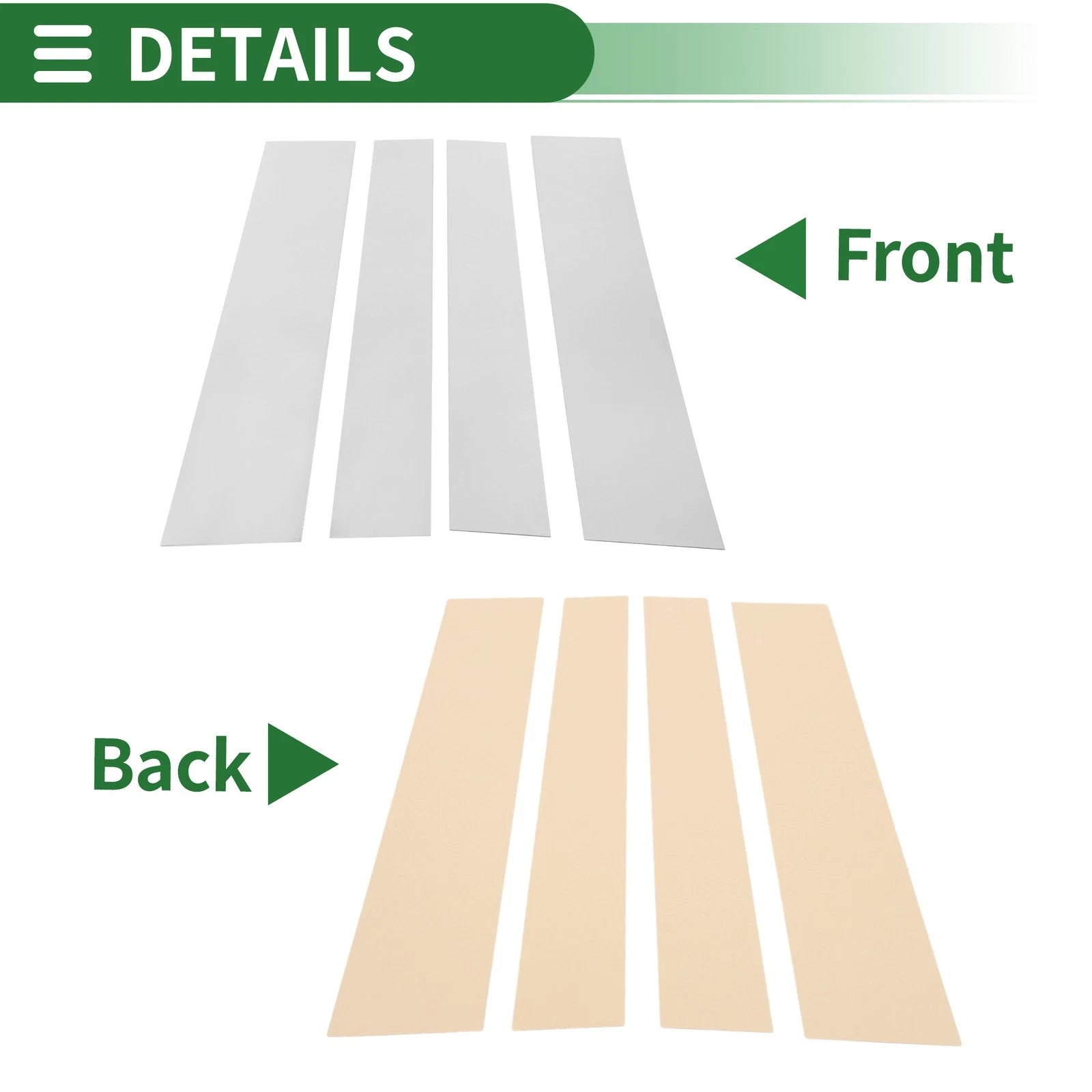 Set of 4 Door Pillar Window Trim for Toyota Tundra (2007–2013) Chrome