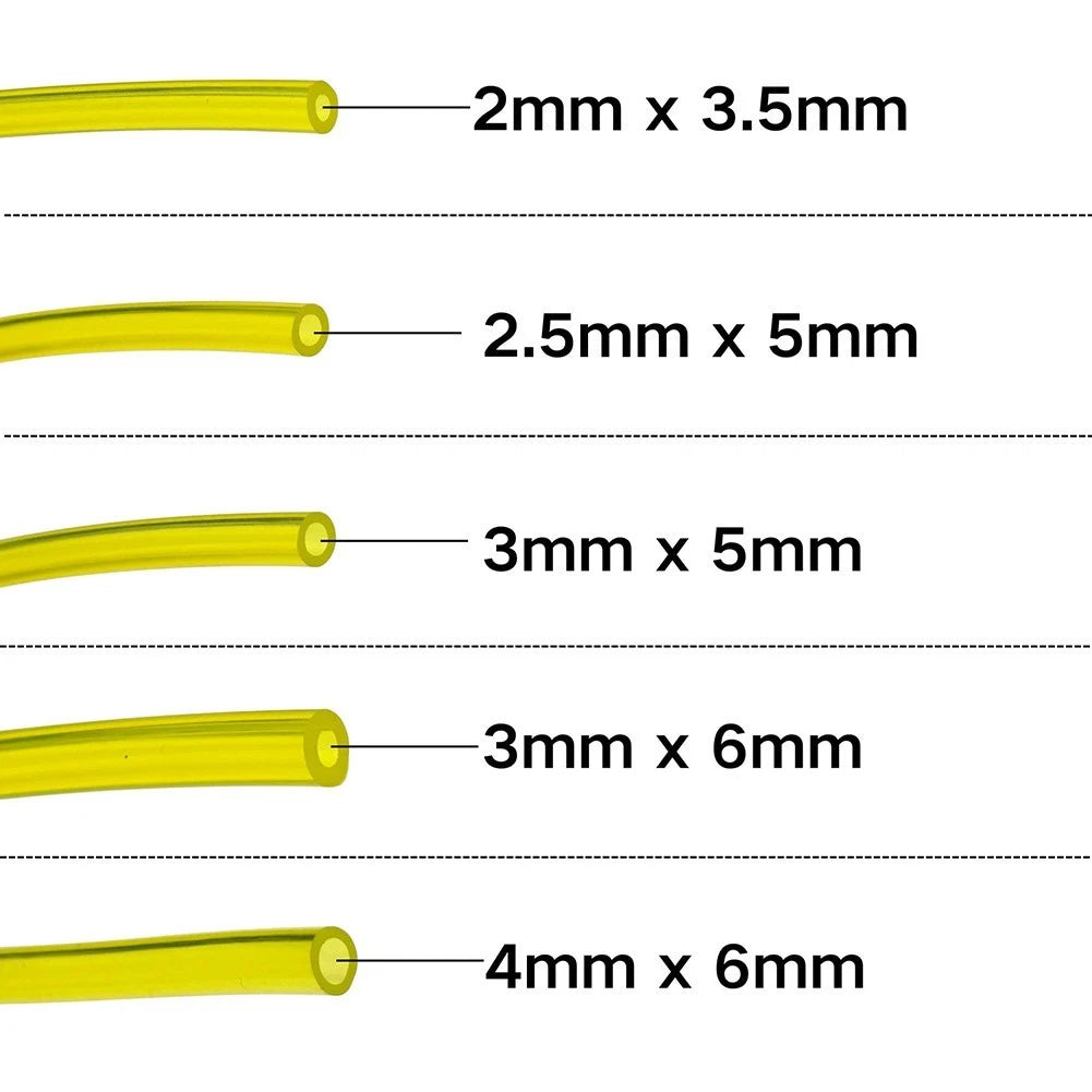 Fuel Hose Set of 5 Sizes for Outdoor Power Tools (1 Meter Total Length)