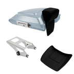 Silver Razor Trunk Backrest Mount Rack for Harley Touring Road King (2014–2026)