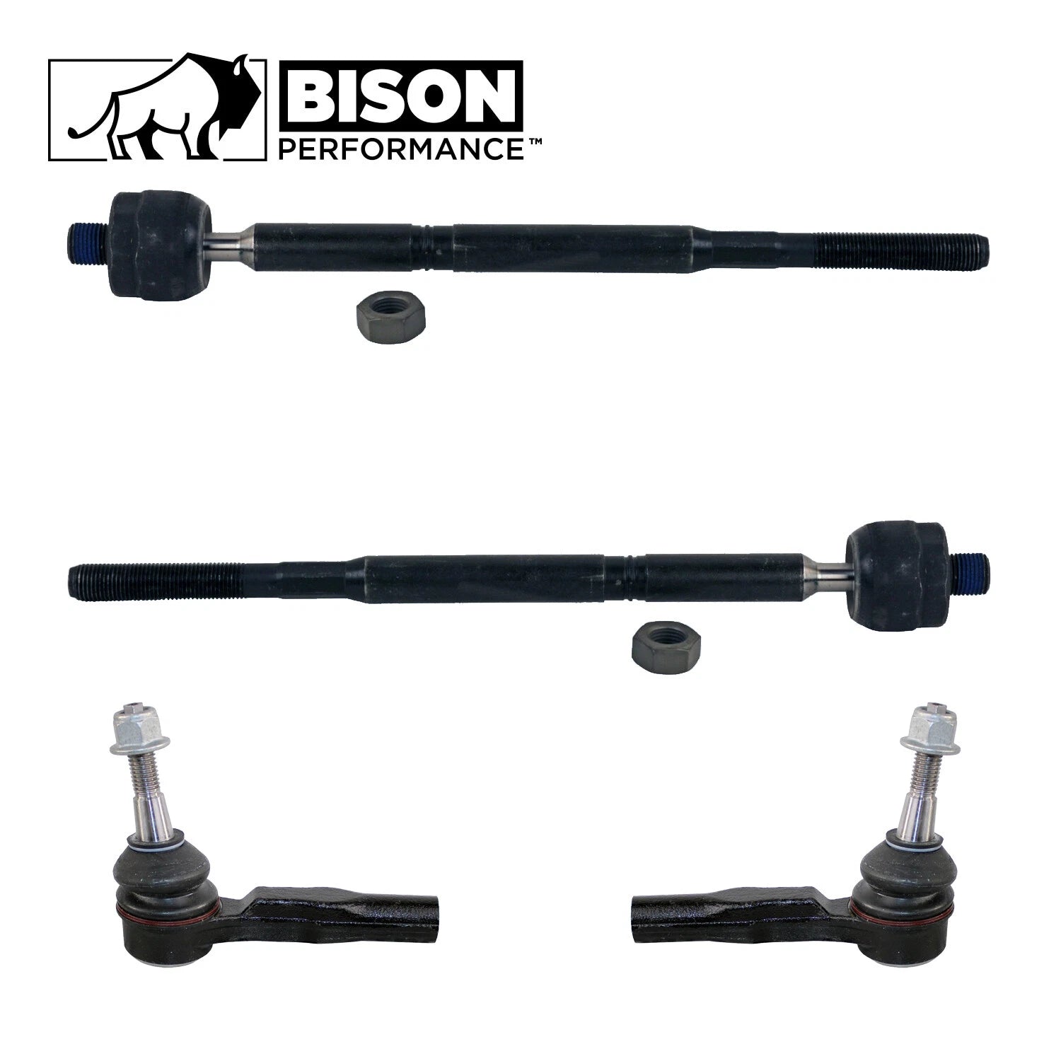 Set of 4 Inner & Outer Steering Tie Rod Ends for Equinox Terrain (2010–2017)
