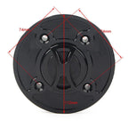 CNC Blue Fuel Gas Tank Cap Keyless for Kawasaki Ninja 400, 650, Z900, Versys 1000