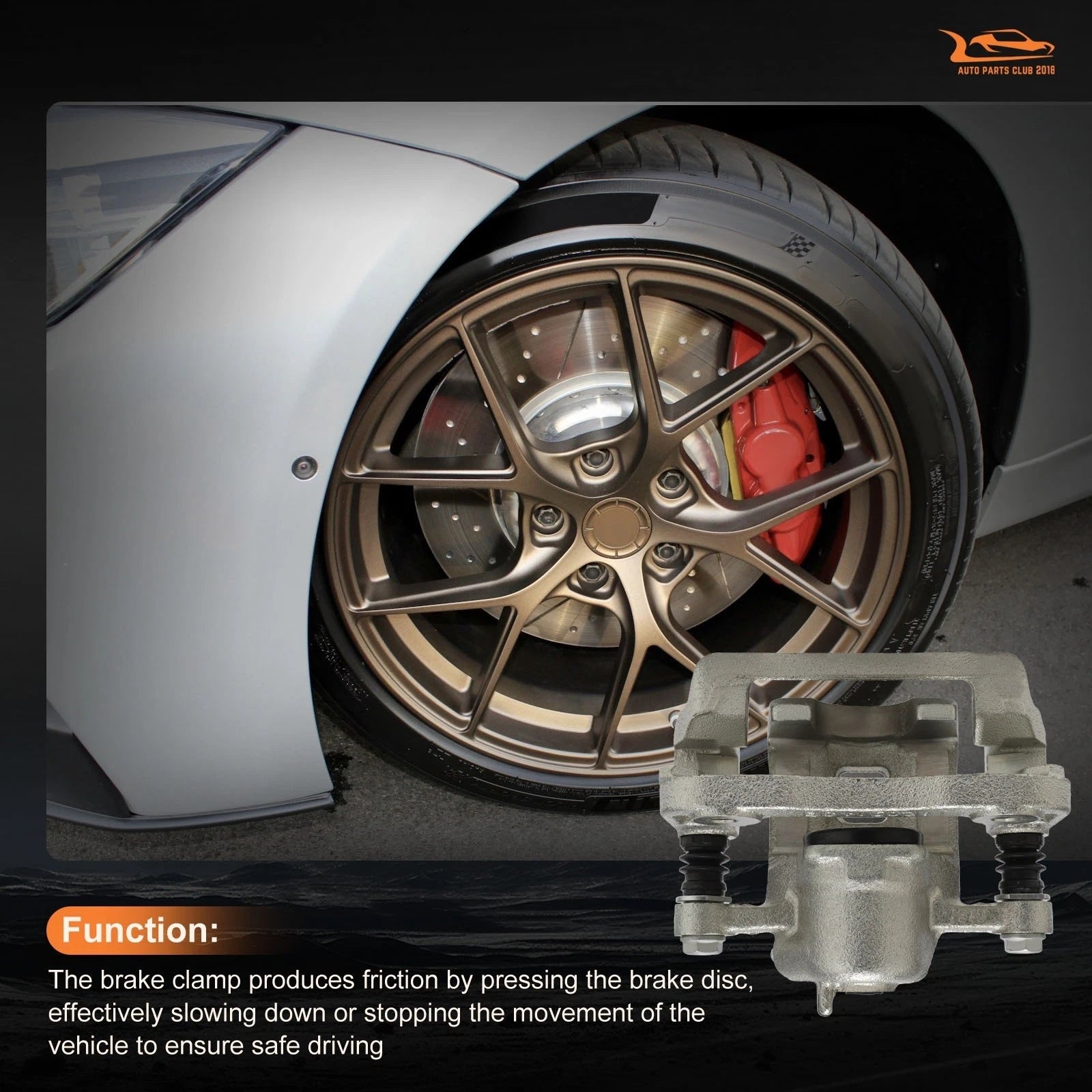 Brake Calipers w/ Bracket Kit Pair for Hyundai Sonata (2006–2008) Rear Right