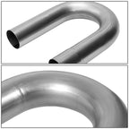 2.5" OD Universal Custom Exhaust Tubing Mandrel 90° U Bend Kit (8 Pcs)