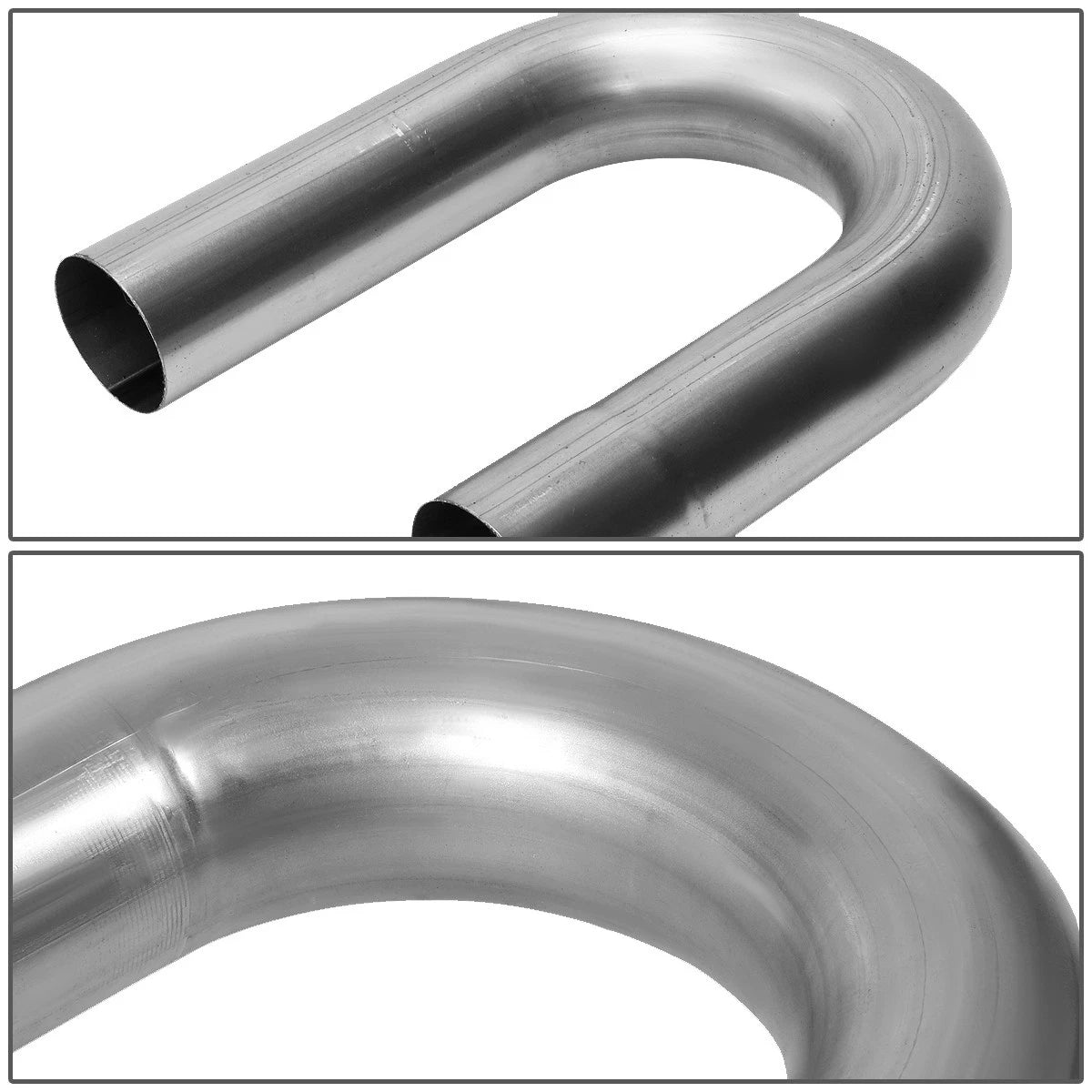 2.5" OD Universal Custom Exhaust Tubing Mandrel 90° U Bend Kit (8 Pcs)