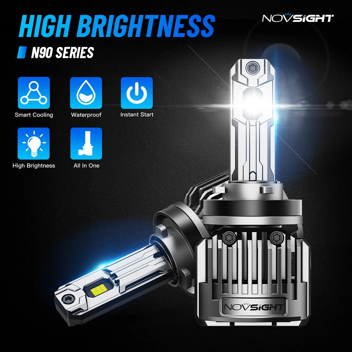 H11 H8 LED Headlight Bulb Conversion Kit for Various Vehicles (6500K)