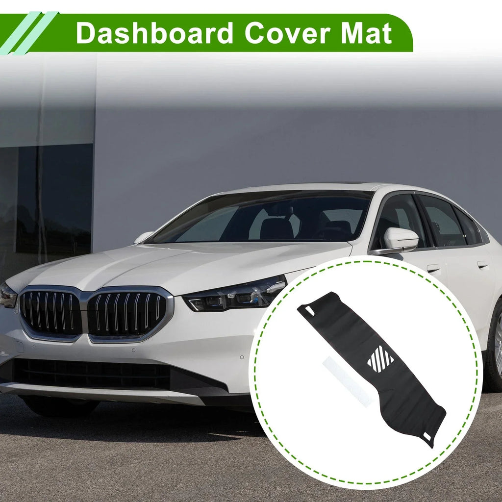 Dashboard Cover for BMW 5 (2010-2016) Dash Mat Carpet Black Red