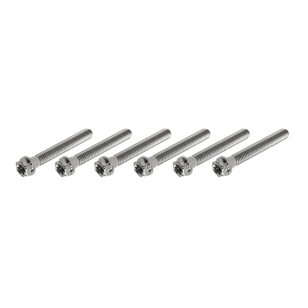 Set of 6 Titanium Torx Head Flange Screws M8x60mm for Motorcycle