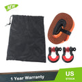 3" x 30' Recovery Tow Strap for Universal Use with 2 Anti-Theft D-Ring Shackles