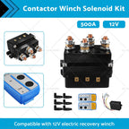 500A 12V HD Electric Contactor Winch Solenoid for 4x4 Recovery