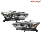 Headlights for Nissan Maxima (2016–2018) Halogen with LED DRL Black