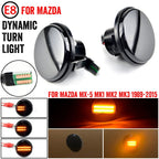 2X Sequential LED Fender Side Marker Signal Light for Mazda MX-5 (1989–2015)