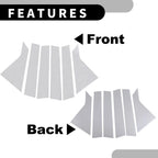 Set of 6 Car Pillar Window Trim Covers for Chevrolet Impala (2014–2020) Chrome