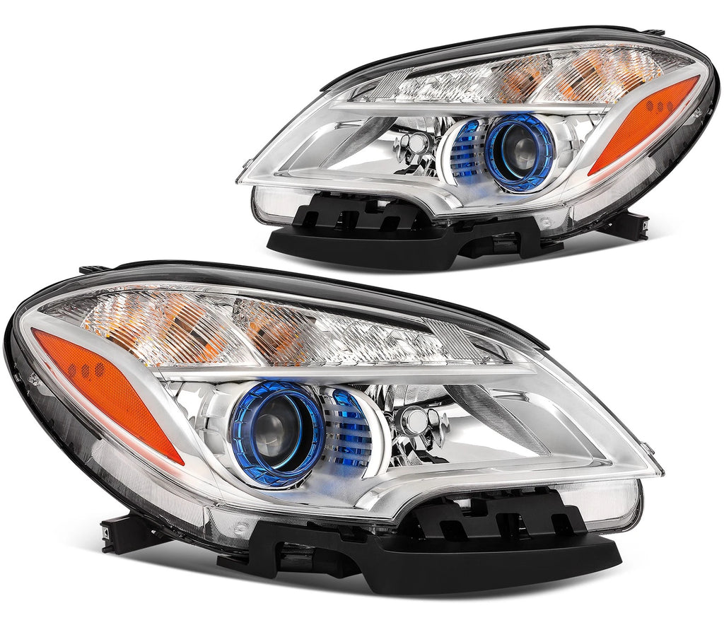 Pair Headlight Assemblies for Buick Encore (2013-2016) Chrome Projector