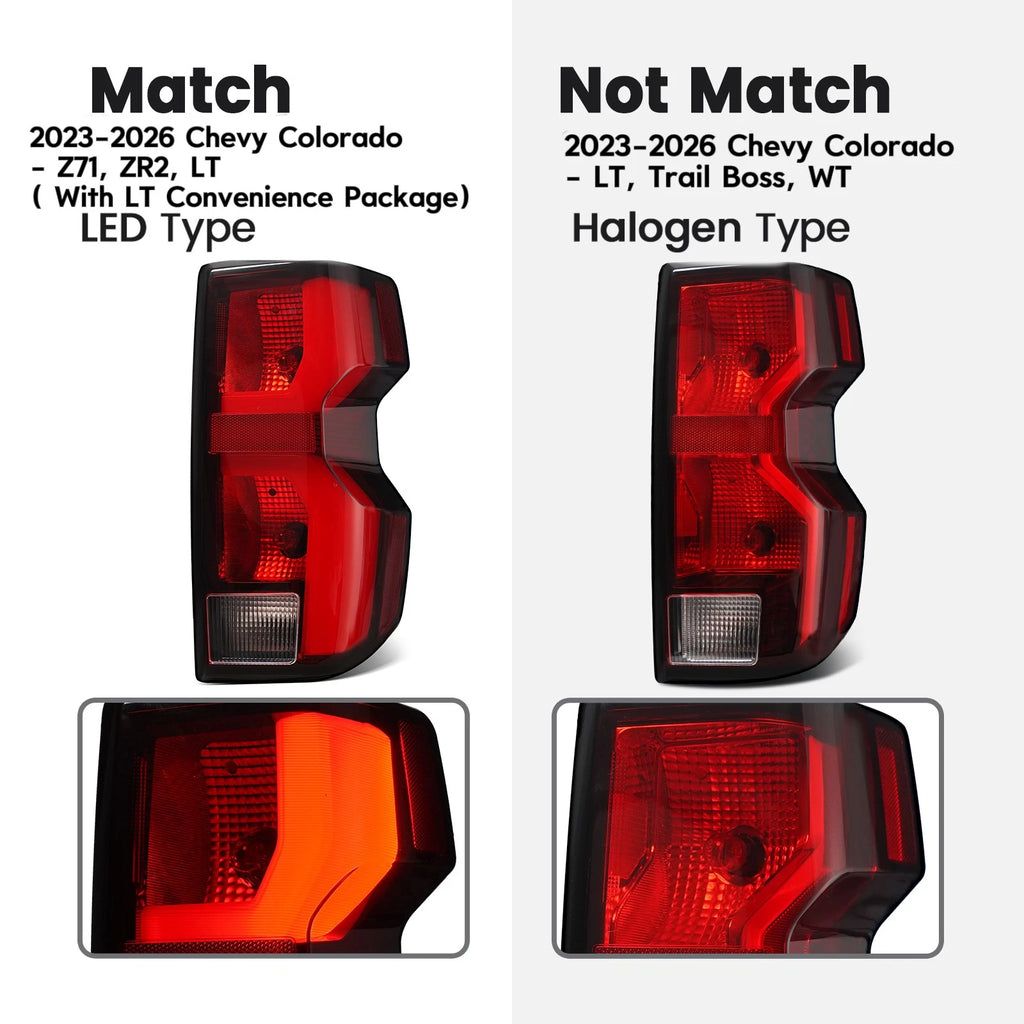 LED Tail Light Brake Lamp Right Passenger RH for Chevy Colorado (2023–2026)