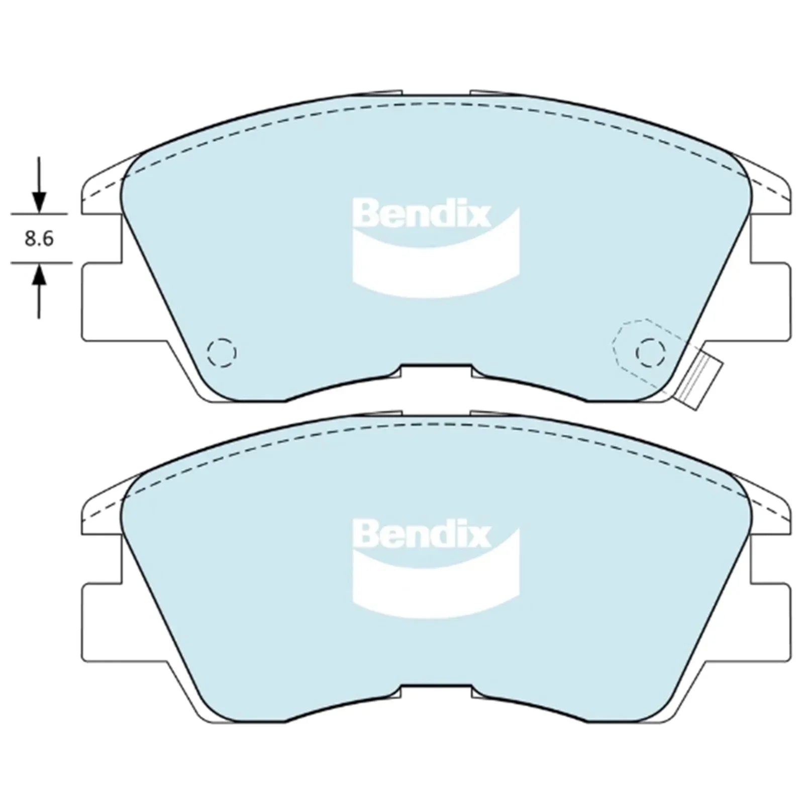 Front Disc Brake Pads Set GCT for L300 Express Starwagon (1986-1994)