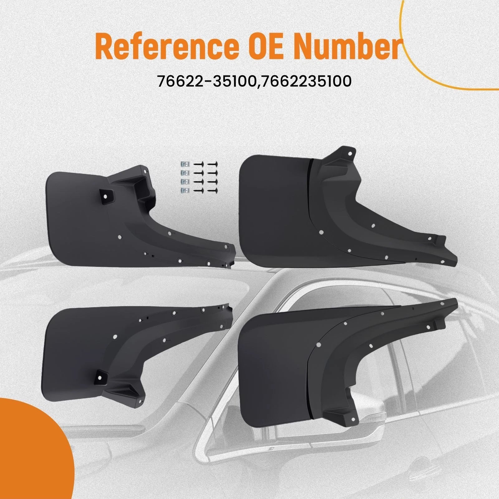 Mud Flap Kit for Toyota 4Runner (2003–2009) 7662235100