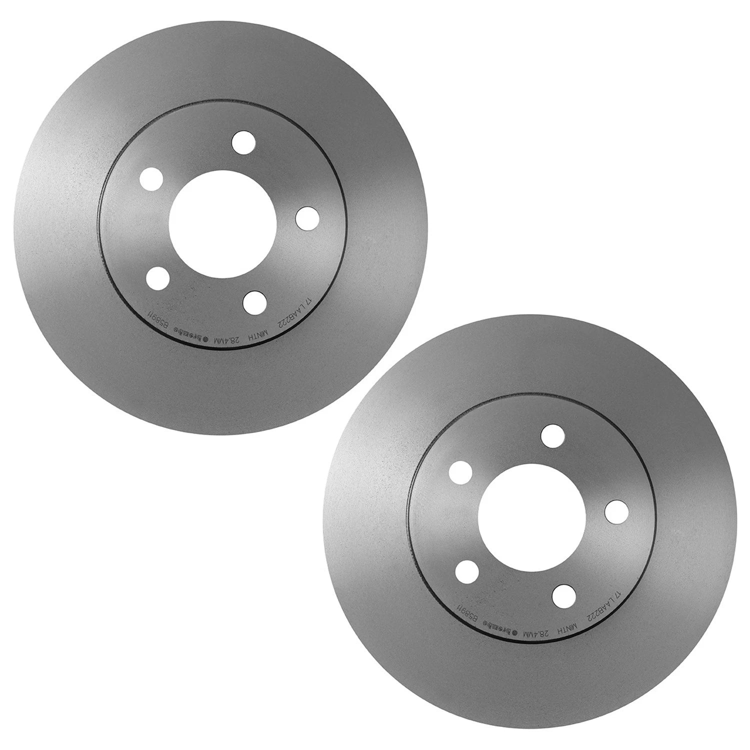 Set of 2 Brembo Front 293mm Coated Brake Disc Rotors for Ford Mustang (2005–2010)