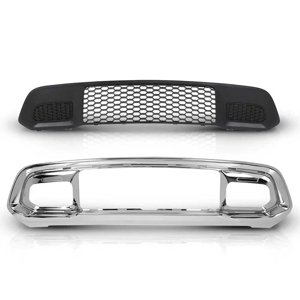 Front Lower Grille & Chrome Bumper Bezel for Jeep Grand Cherokee (2017–2022)