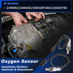 2X Downstream Oxygen Sensor for Honda Odyssey (2008–2010) 25024785
