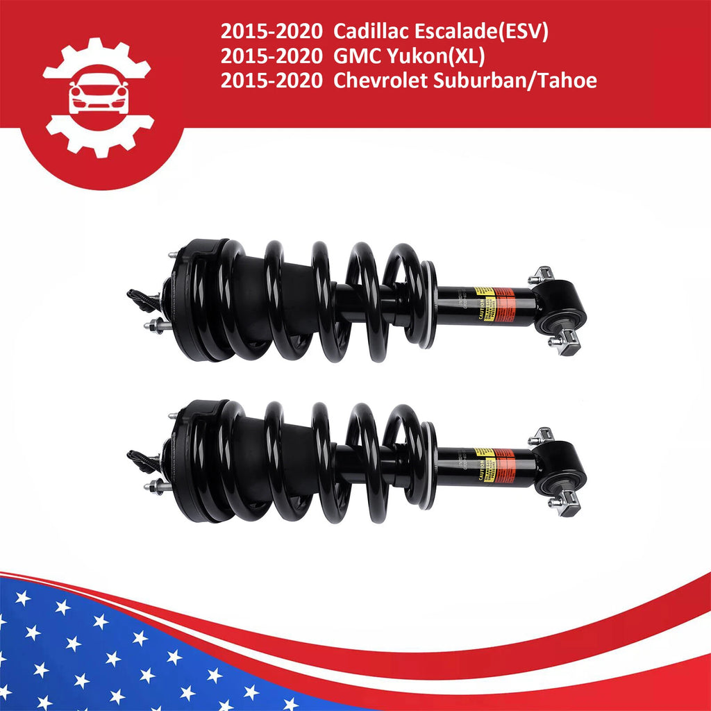 2X Front Shock Strut with Coil Spring for Cadillac Escalade GMC Yukon XL (2015–2020)