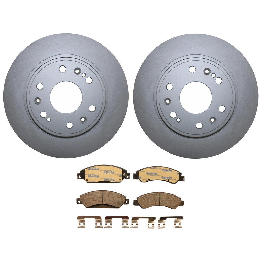 Front Brake Kit 330mm Disc Rotors & TRW Ceramic Pads for Cadillac Chevrolet GMC