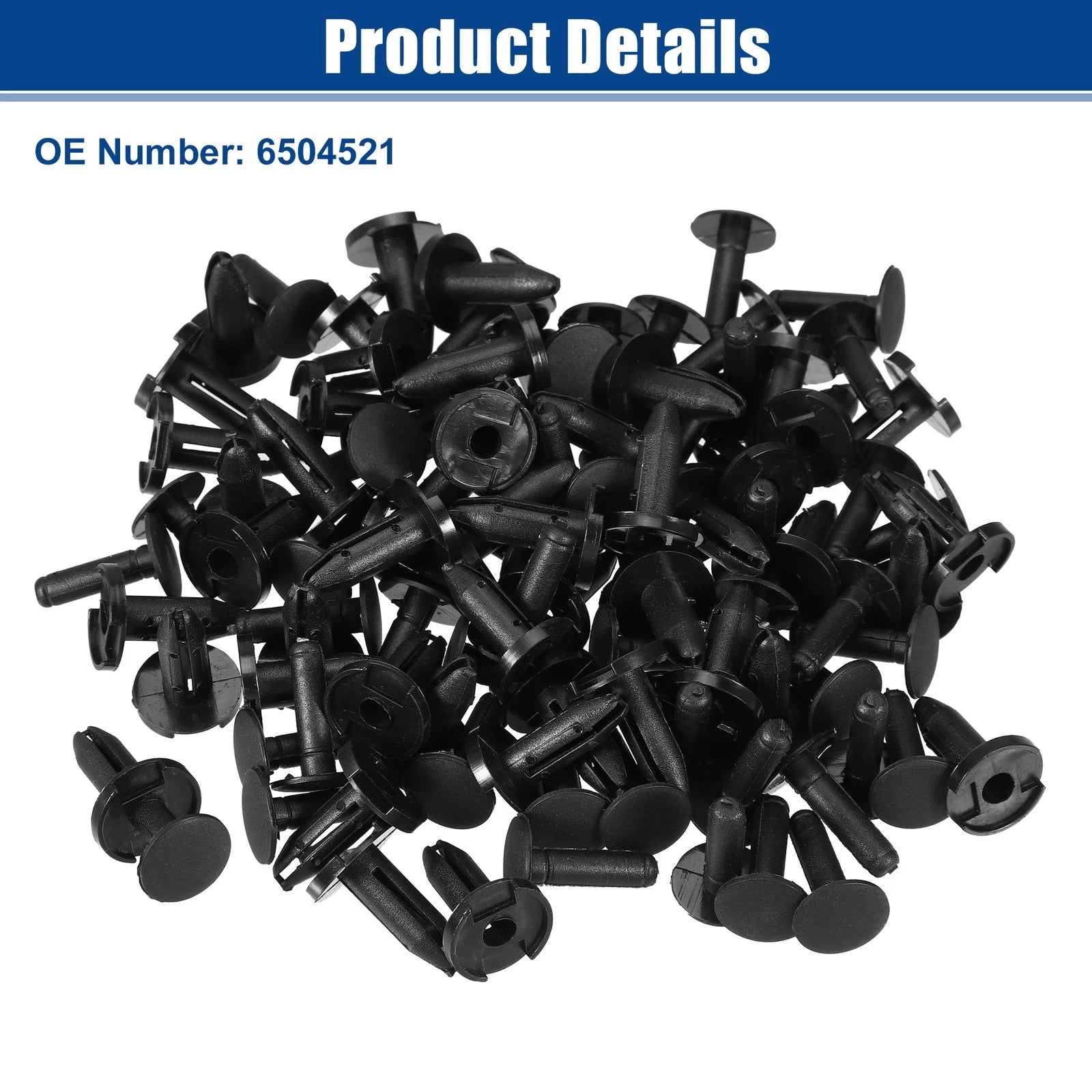 50pcs Bumper Cover Push Type Retainer Clips for Chrysler 200 (2011–2014) No. 6504521