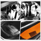 Left Side Headlight for Ford Transit Connect (2014–2018) Black Housing
