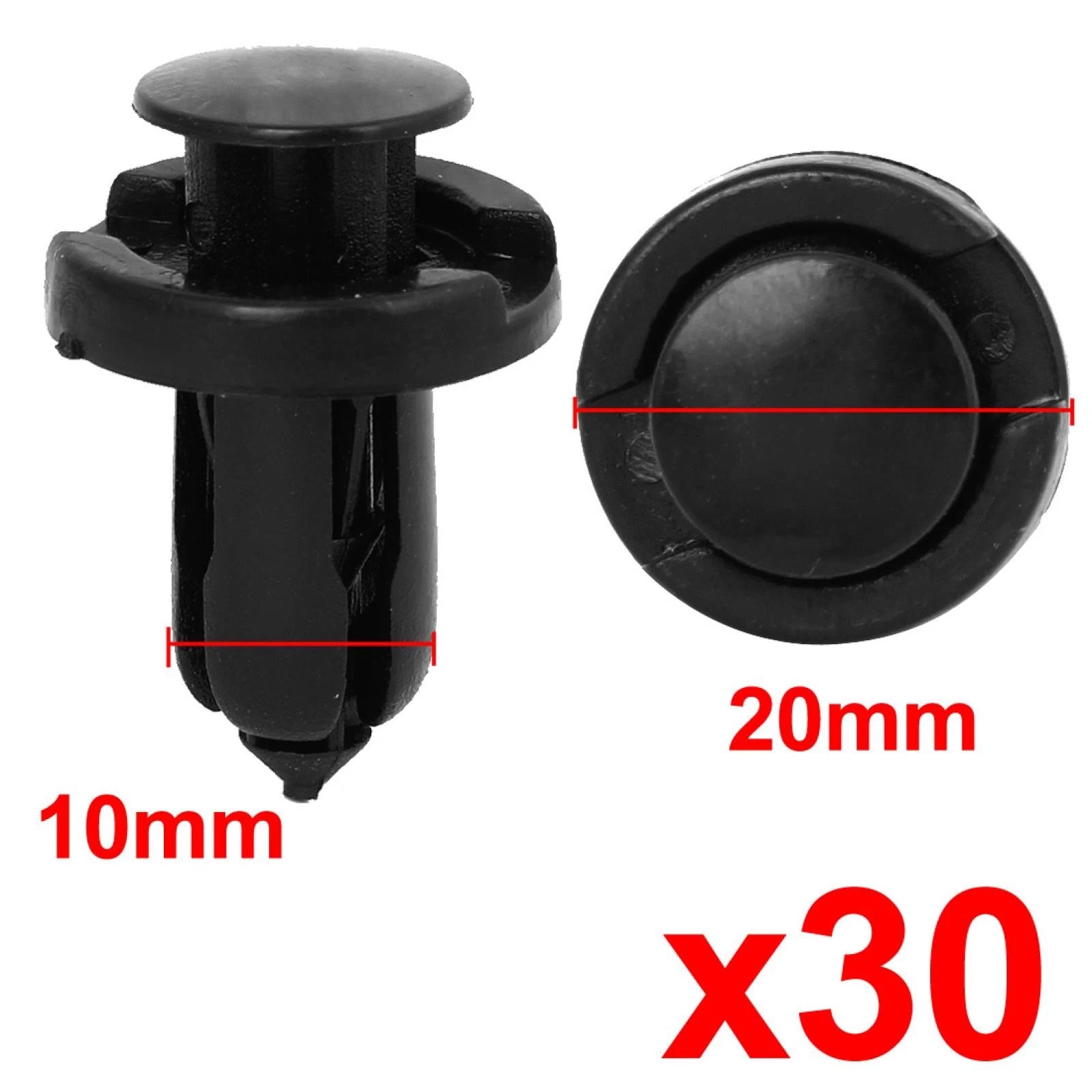 30 Pcs Splash Guard Retainer Clip for Honda Acura (All Years)