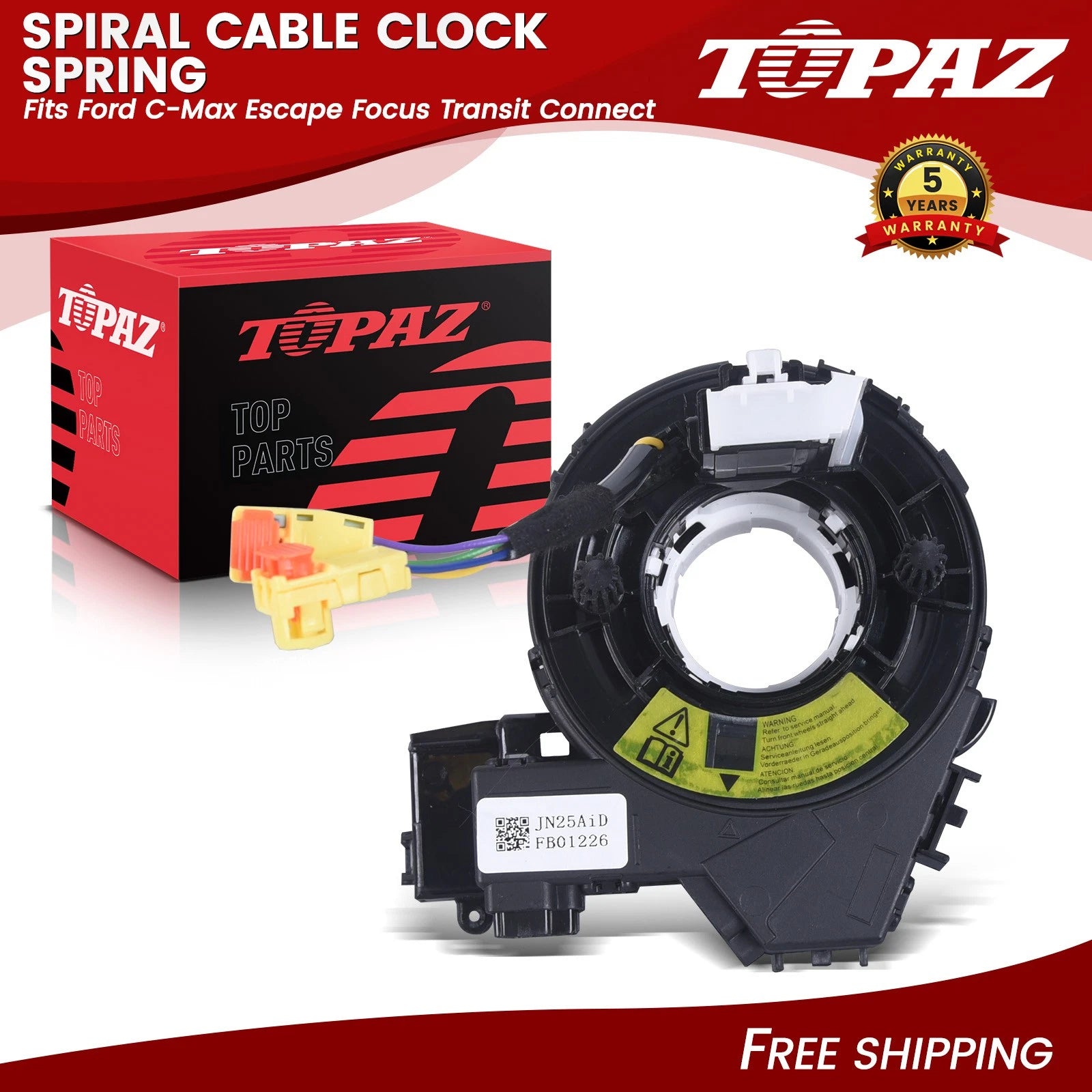 Clock Spring for Ford C-Max, Escape, Focus, Transit Connect (2013–2019)