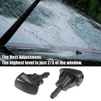3pcs Front Windshield Washer Nozzle Kit 98630YY000 for Hyundai Tiburon (2000–2008)