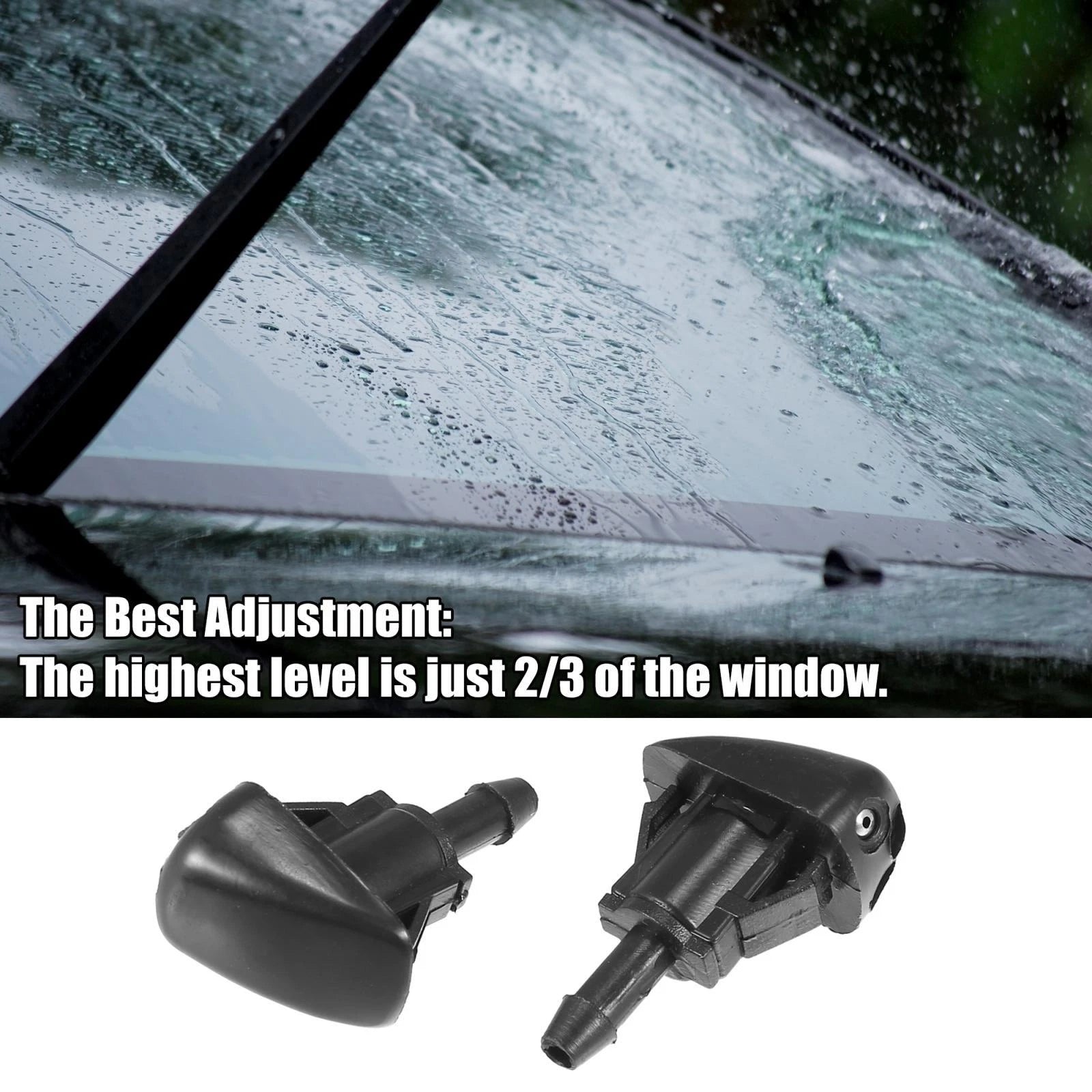 3pcs Front Windshield Washer Nozzle Kit 98630YY000 for Hyundai Tiburon (2000–2008)