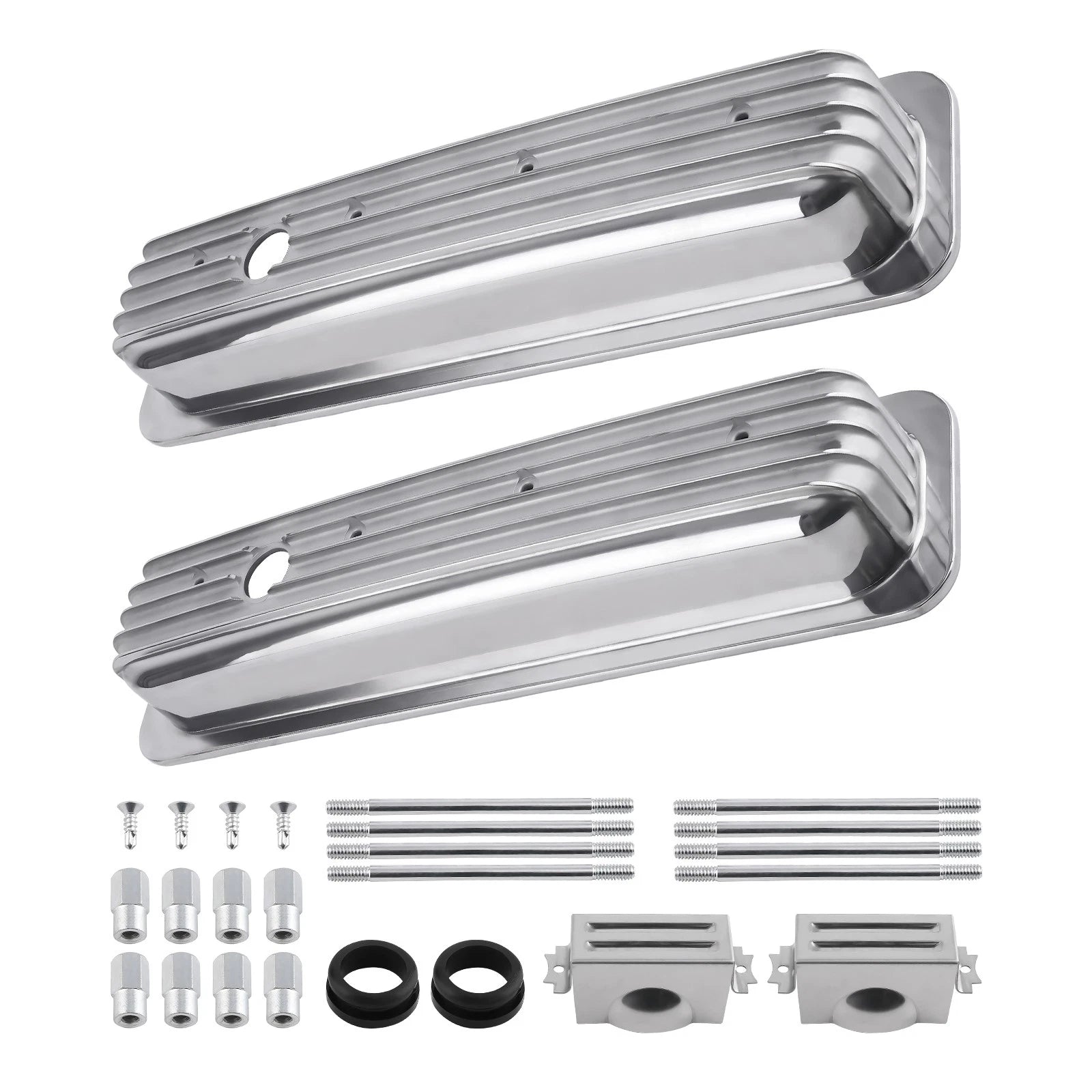 Aluminum Valve Covers for Small Block Chevy SBC 283 327 (1960–1986)