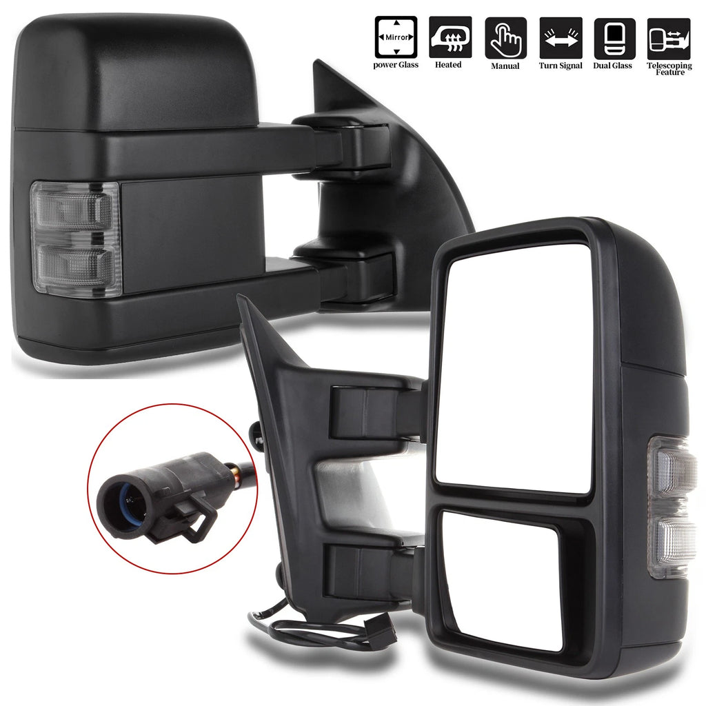 Power Heated Tow Mirrors for Ford F250-F550 Super Duty (1999–2007)