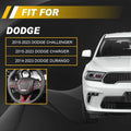 Red Carbon Fiber Interior Steering Wheel Trim for Dodge Challenger (2015–2023) EPY