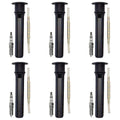NGK 6 Iridium IX Spark Plugs & Denso Coil Boots for Sebring Stratus (1995–2006)